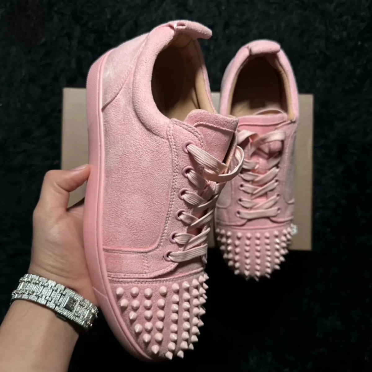 LOUB Pink Spikes