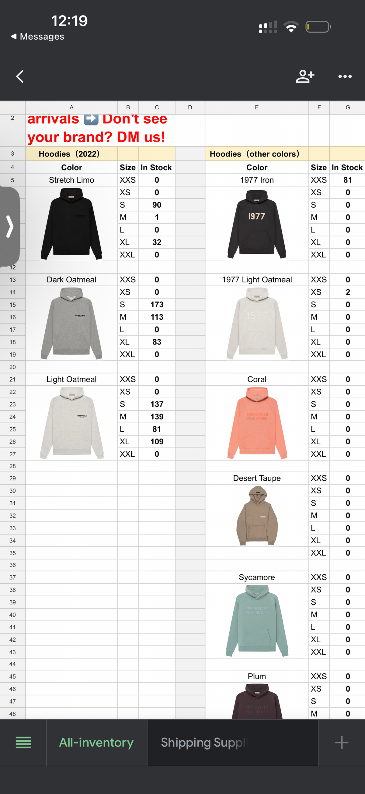Bulk order