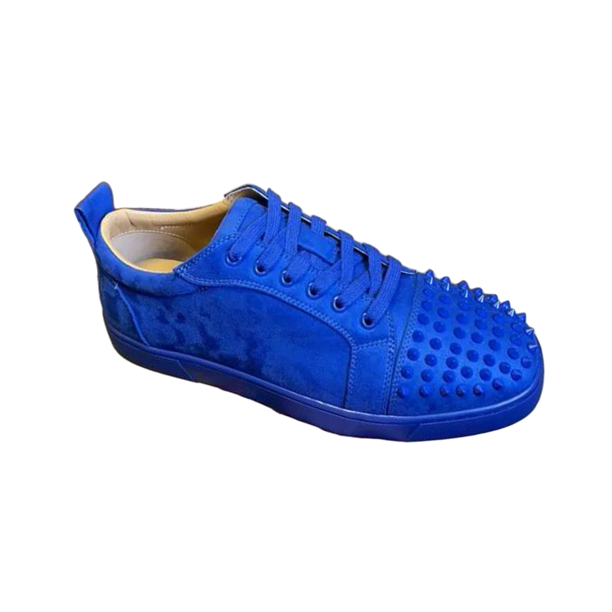 LOUB Blue Suede Spikes